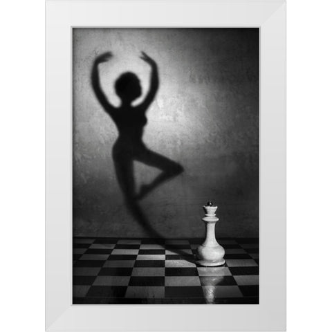 Her Dream White Modern Wood Framed Art Print by Ivanova, Victoria