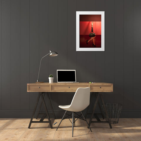 Spending Cuts On Personnel White Modern Wood Framed Art Print by Perrone, Antonio