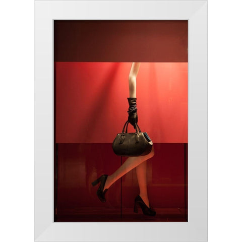 Spending Cuts On Personnel White Modern Wood Framed Art Print by Perrone, Antonio