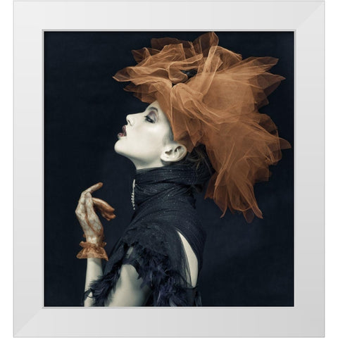 Imperious Lady White Modern Wood Framed Art Print by Yogasara, Yudhistira
