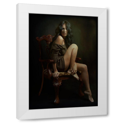 Portrait Of Helen White Modern Wood Framed Art Print by Rise, Zachar