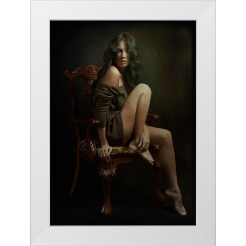 Portrait Of Helen White Modern Wood Framed Art Print by Rise, Zachar