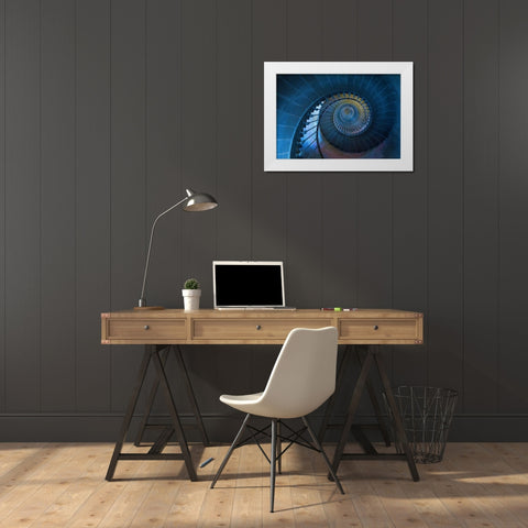 Caracol White Modern Wood Framed Art Print by Ferreira, Remi