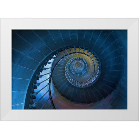 Caracol White Modern Wood Framed Art Print by Ferreira, Remi
