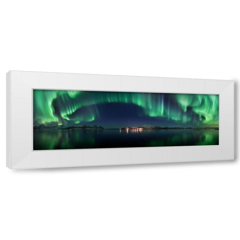 Magical Night White Modern Wood Framed Art Print by Samuelsen, Roy