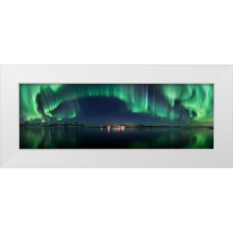 Magical Night White Modern Wood Framed Art Print by Samuelsen, Roy