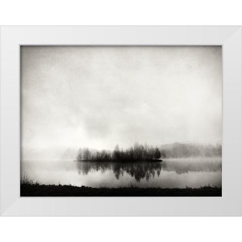 Isle Of Silence White Modern Wood Framed Art Print by Bogner, Franz
