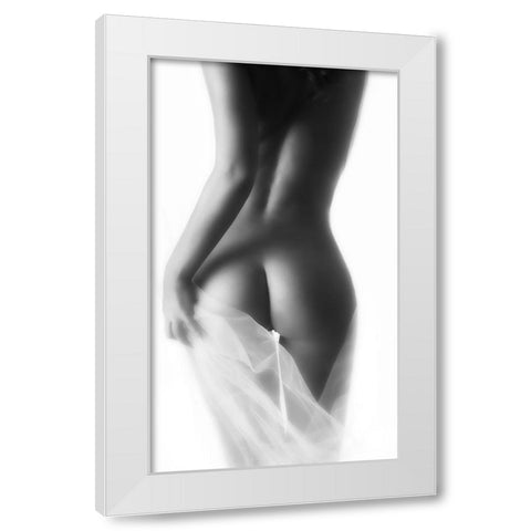 Derriere White Modern Wood Framed Art Print by Naman, David