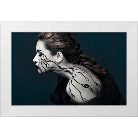 Eye To Eyes White Modern Wood Framed Art Print by Yogasara, Yudhistira