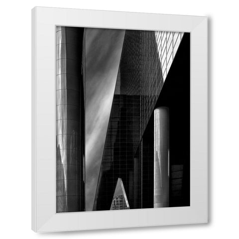 Architecture Is Frozen Music ... (1) White Modern Wood Framed Art Print by Depaepe, Yvette