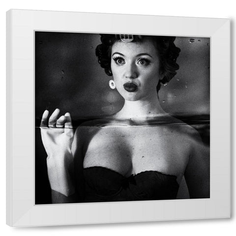 Not Drowning-Waving White Modern Wood Framed Art Print by Brackstone, Mel
