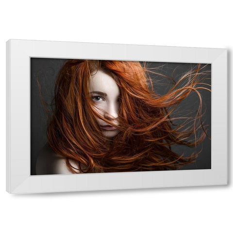 Untitled White Modern Wood Framed Art Print by Malikov, Alex