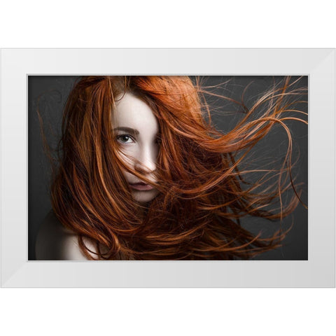 Untitled White Modern Wood Framed Art Print by Malikov, Alex