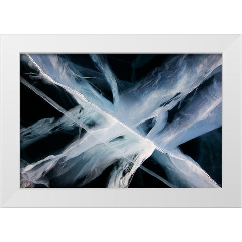 Deep Ice White Modern Wood Framed Art Print by Narchuk, Andrey
