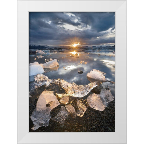 Transmission White Modern Wood Framed Art Print by Wrobel, Karsten