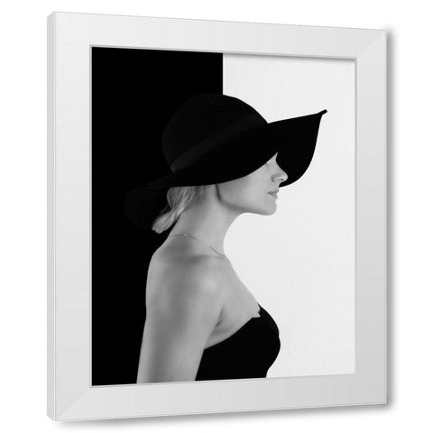 Black White Modern Wood Framed Art Print by Mathiesen, Kent