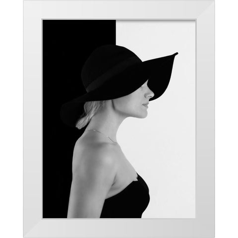 Black White Modern Wood Framed Art Print by Mathiesen, Kent