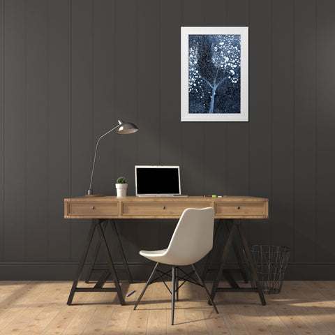 Winter Blossom White Modern Wood Framed Art Print by Xu, Mei