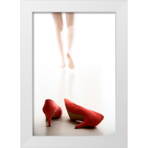Fashion White Modern Wood Framed Art Print by Williama