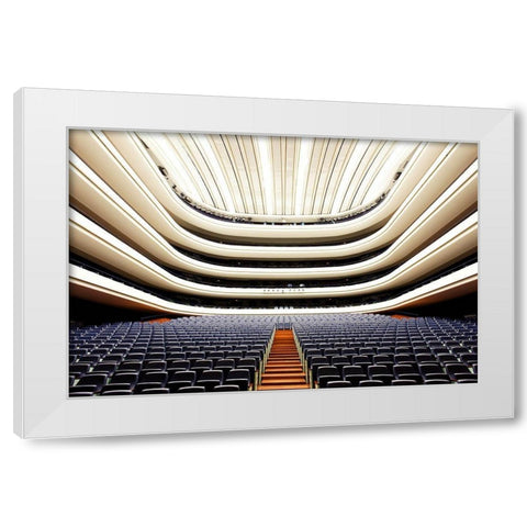 Sala Principal White Modern Wood Framed Art Print by Fleckenstein, Martin