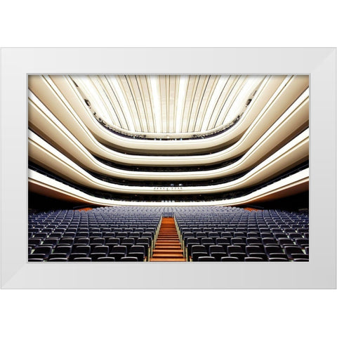 Sala Principal White Modern Wood Framed Art Print by Fleckenstein, Martin