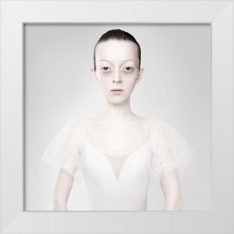 Dress White Modern Wood Framed Art Print by Katiev, Vladimir