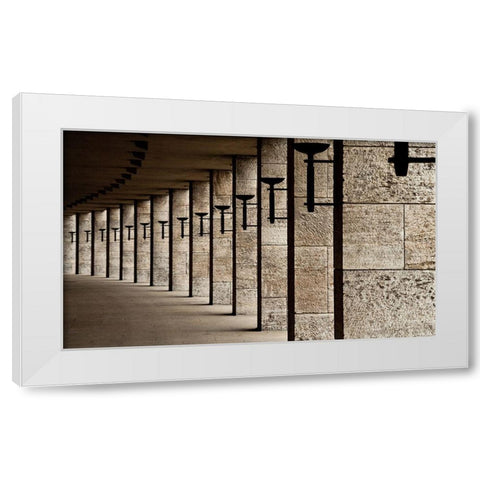 The Torches White Modern Wood Framed Art Print by Lindbergh, Karl-Axel