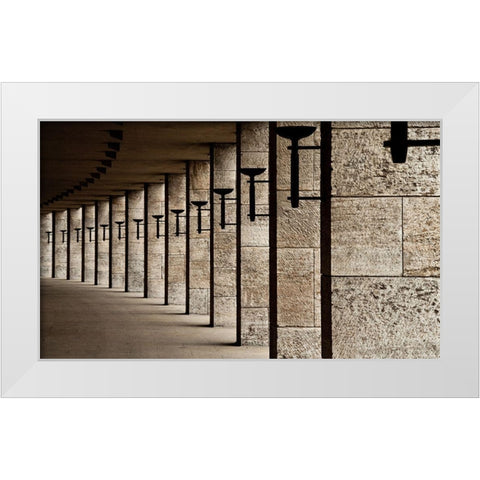 The Torches White Modern Wood Framed Art Print by Lindbergh, Karl-Axel