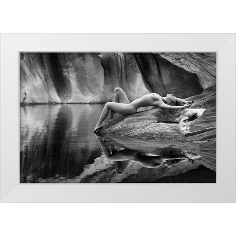 Place Of Dreams White Modern Wood Framed Art Print by Birkhofer, Bruno