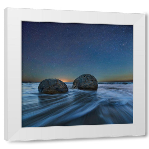 Be Together White Modern Wood Framed Art Print by Zhang, Yan