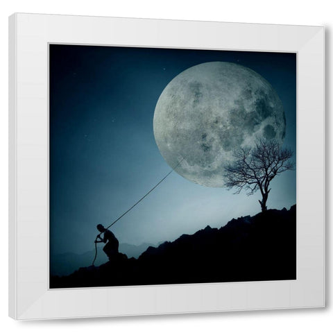 The Dreamer White Modern Wood Framed Art Print by Toto, Final