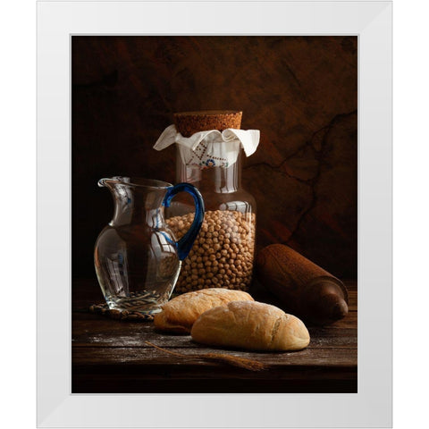 The Simple Life - Italian Breads White Modern Wood Framed Art Print by Laercio, Luiz