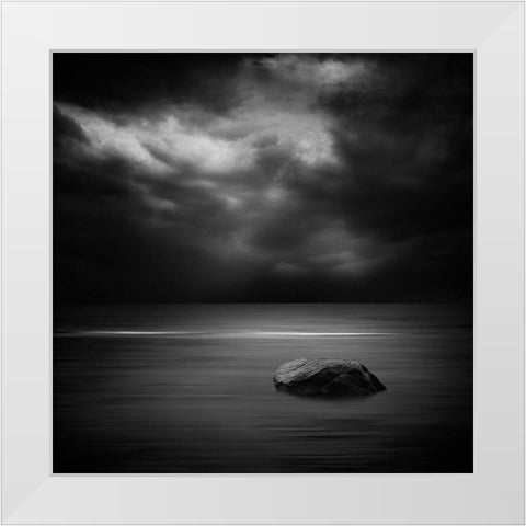 Untitled White Modern Wood Framed Art Print by Kurcens, Kaspars