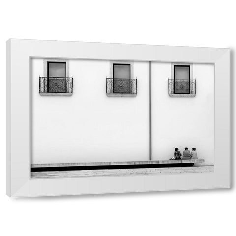 The Bond Line White Modern Wood Framed Art Print by Correia Da, Fernando