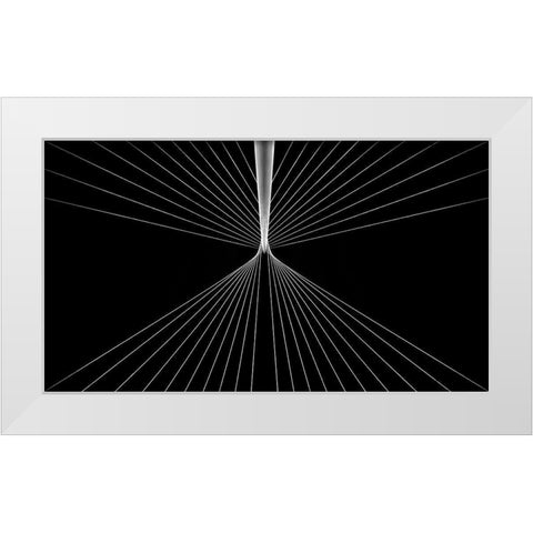 Lute White Modern Wood Framed Art Print by Pixxelpark