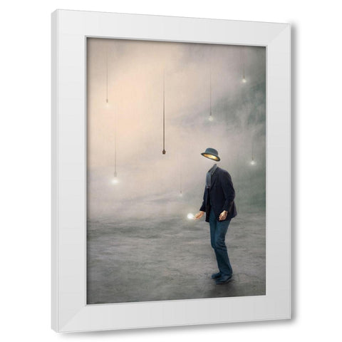 Illumination White Modern Wood Framed Art Print by Bowen, Baden