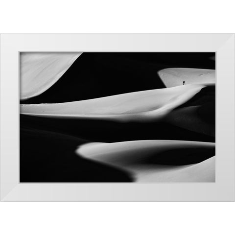 Dune X White Modern Wood Framed Art Print by Kravanja, Jure