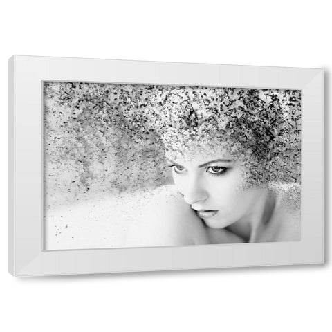 Emerging White Modern Wood Framed Art Print by Brackstone, Mel