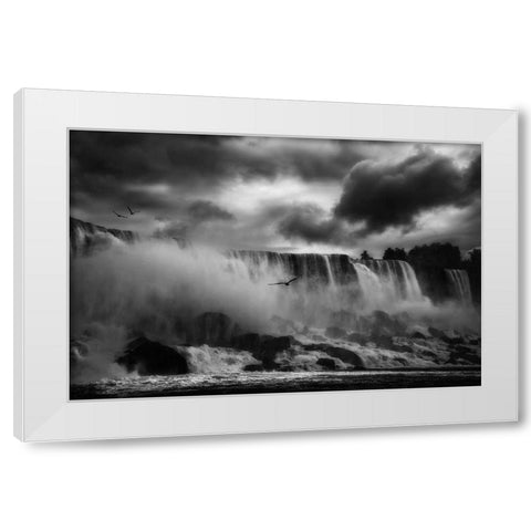 Powerful Splendor White Modern Wood Framed Art Print by Depaepe, Yvette