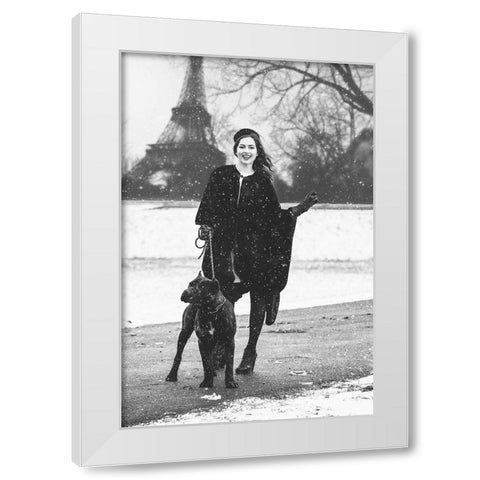 Paris White Modern Wood Framed Art Print by Krystynek Mqep, Martin