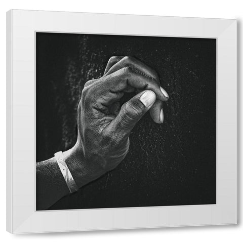 The Patient Husband White Modern Wood Framed Art Print by Flour, Piet