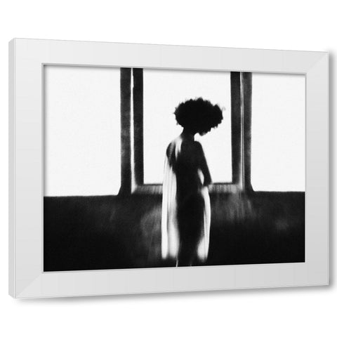 Alone White Modern Wood Framed Art Print by Satriani, Jay