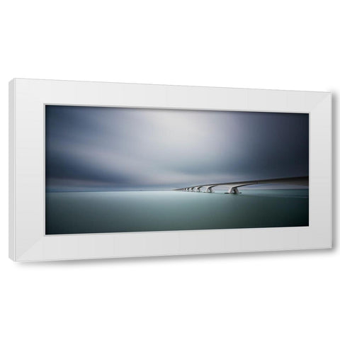 The Infinite Bridge White Modern Wood Framed Art Print by Van Orden, Arthur