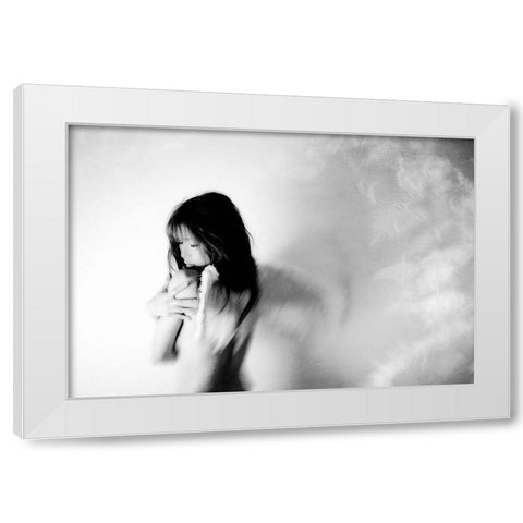 Broken Wing White Modern Wood Framed Art Print by Ikeda, Keisuke