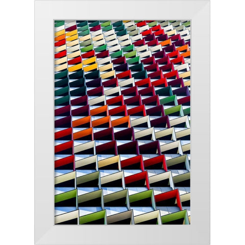 Origami White Modern Wood Framed Art Print by Lim, Jared
