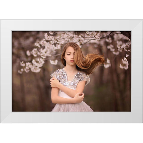 Swoosh White Modern Wood Framed Art Print by Andelman, Katie