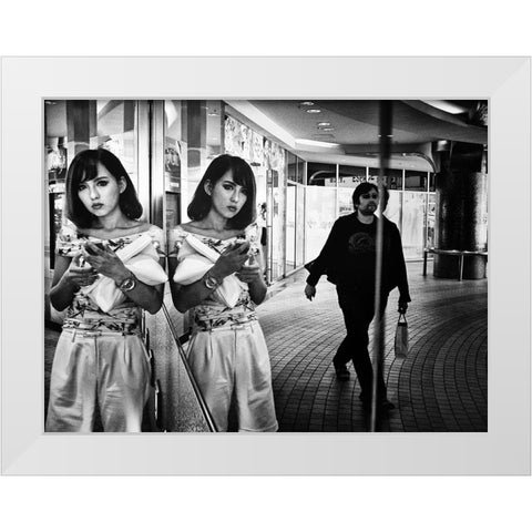 Mirror White Modern Wood Framed Art Print by Suzuki, Tatsuo