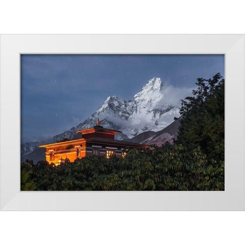 As Night Falls White Modern Wood Framed Art Print by Wrobel, Karsten