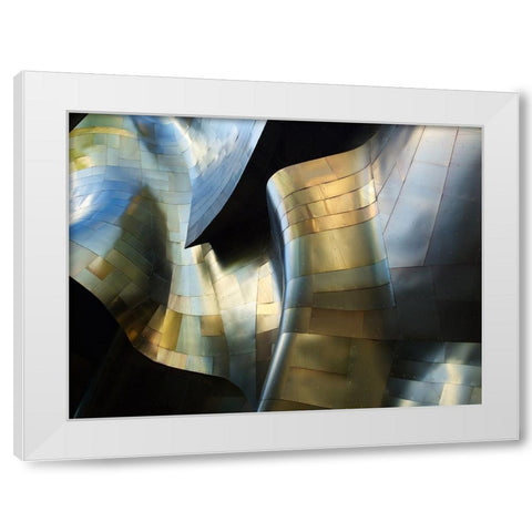 Organic Metal 3 White Modern Wood Framed Art Print by Reams, David