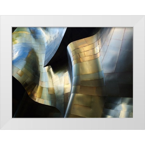 Organic Metal 3 White Modern Wood Framed Art Print by Reams, David